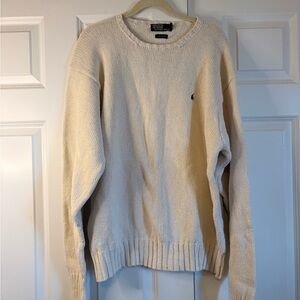 Ralph Lauren Men's Cream Crewneck Sweater